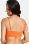 Zivame Urban Leisure Double Layered Non Wired Full Coverage Bralette - Apricot Orange — thumbnail 2